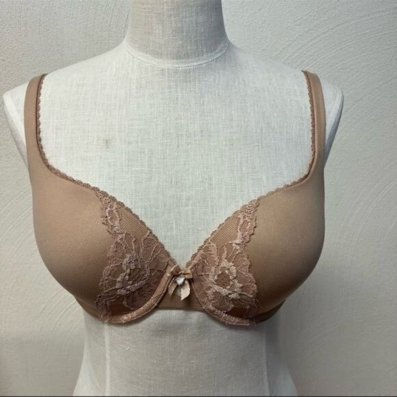Victoria’s Secret Body By Victoria Padded Perfect Coverage Beige Sz 32DD - Picture 1 of 7